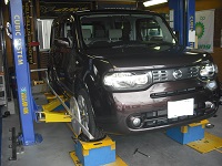 ニッサン キューブ Z12 ホイールアライメント