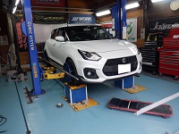 スイフト ZC33S 車高調取り付けアライメント